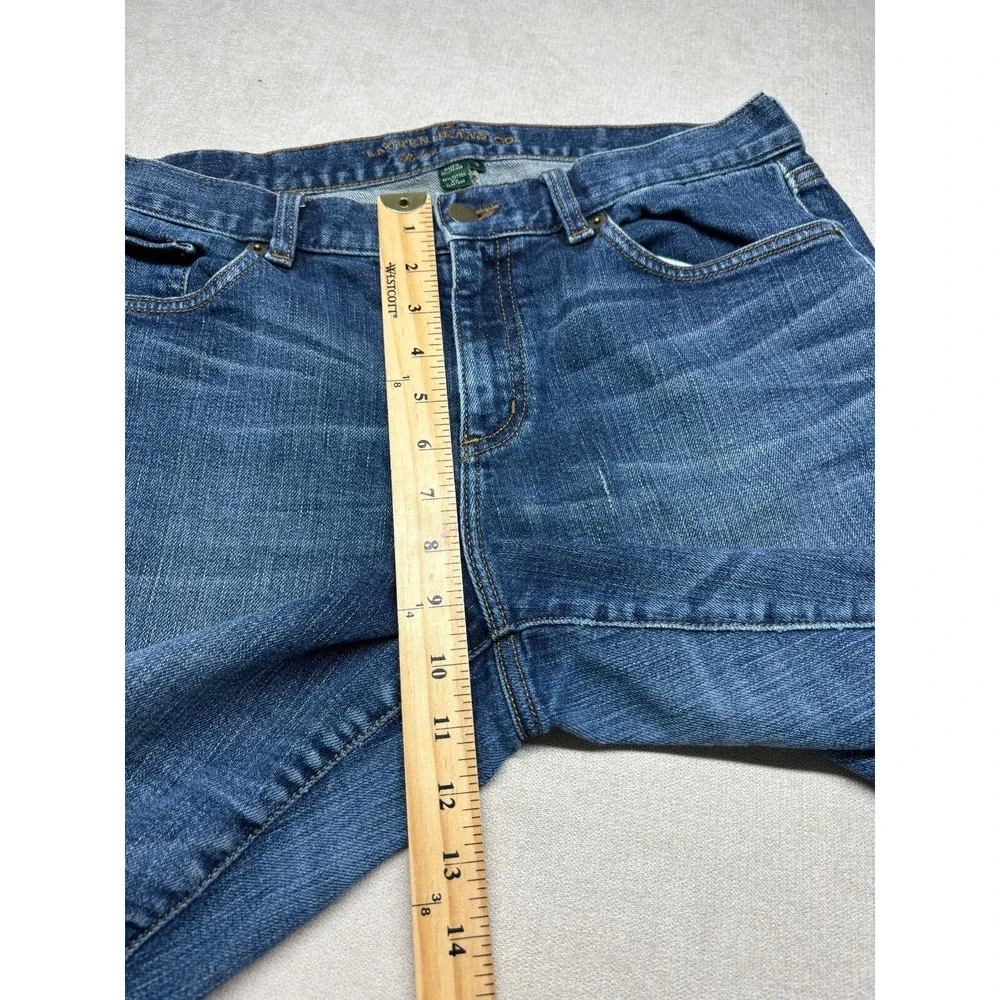 Lauren Ralph Lauren Jeans Womens 10 Blue Bootcut Distressed